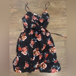 Le Kate Floral Semi Wrap Dress Size Small